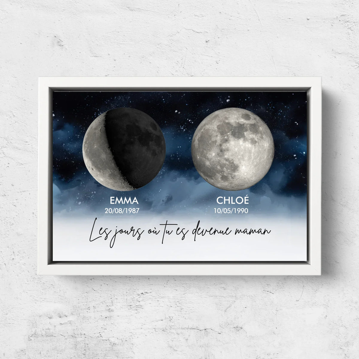 Lunes de Vie™ - Toile personnalisée avec lunes de naissance