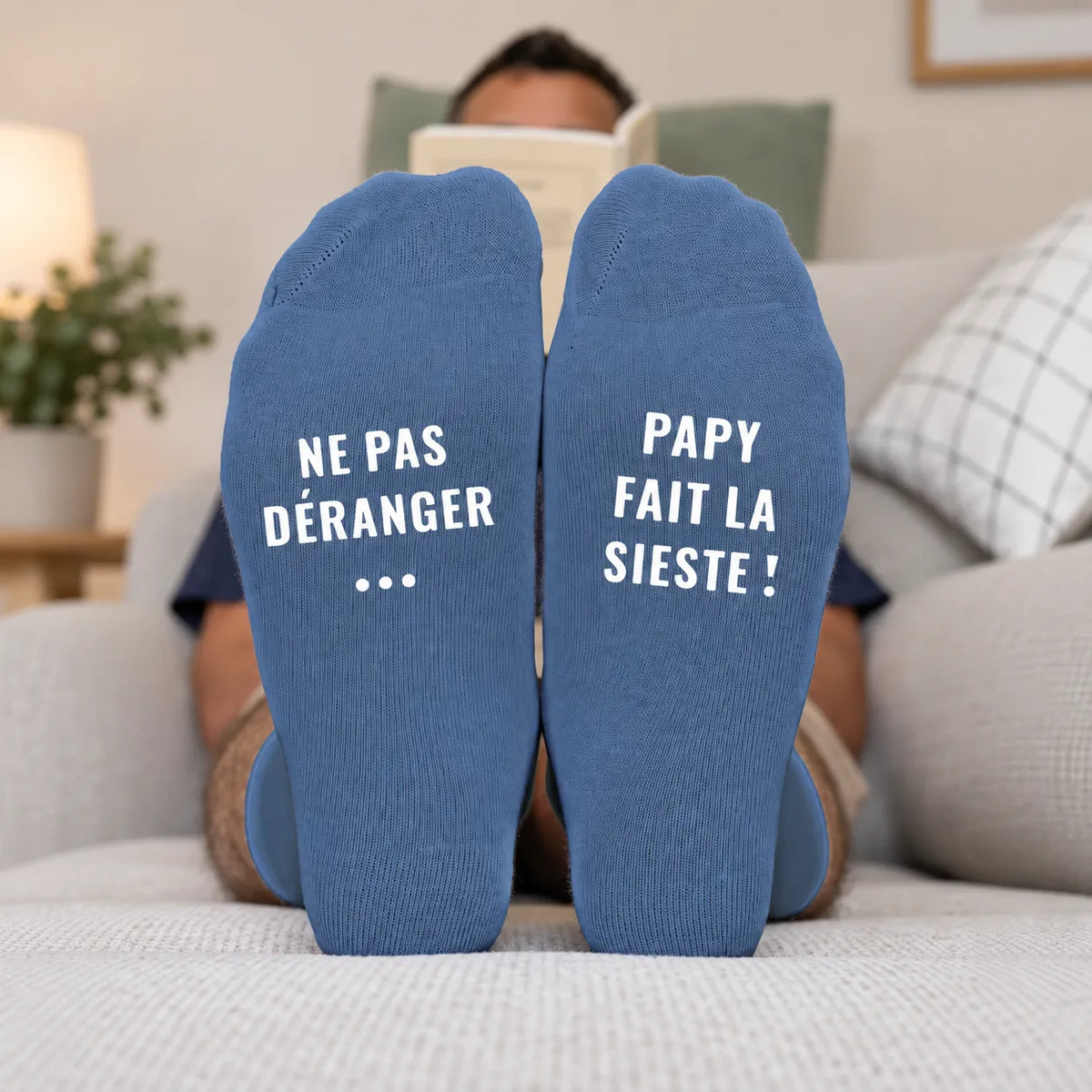 Papy fait la sieste™ - Chaussettes personnalisées en fibre de bambou