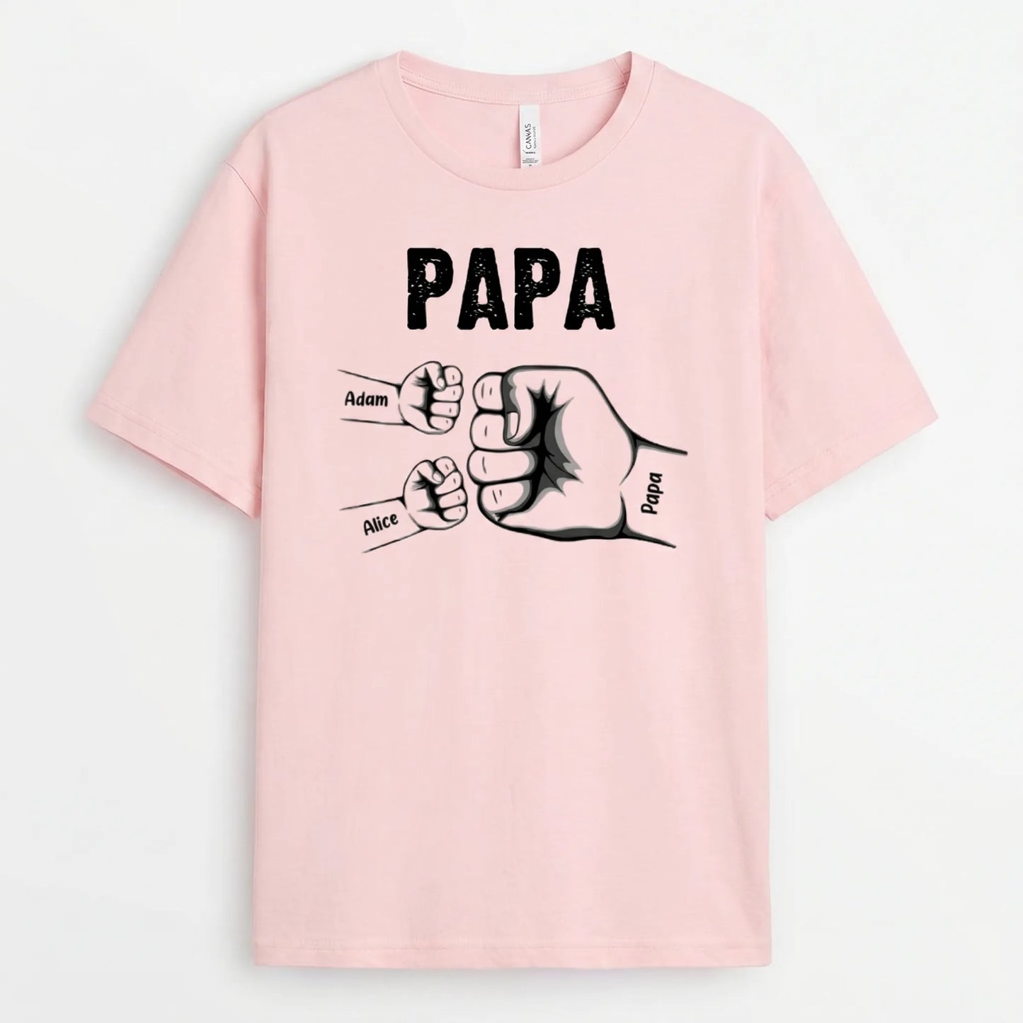 Tous réunis™ - T-shirt Personnalisé Papa