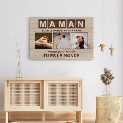 Notre Monde™ - Toile photos personnalisée maman/papa