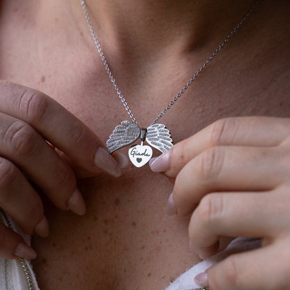 Angel™ - Collier petit ange avec gravure personnalisée