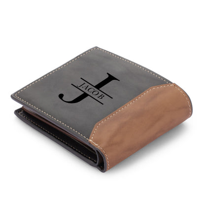 Papa d’Amour™ – Portefeuille en cuir personnalisé pour papa