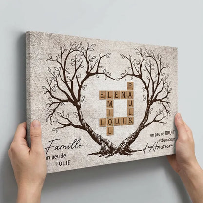 L’Arbre Familial™ – Toile mots croisés à prénoms personnalisés