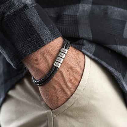 Les Miens™ - Bracelet en cuir personnalisé