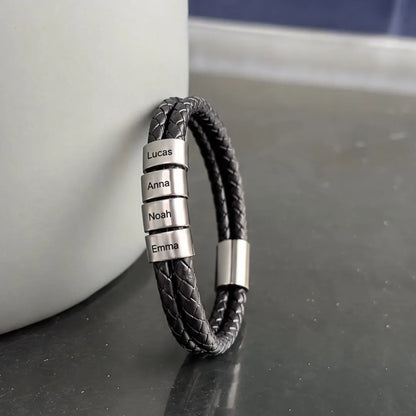 Les Miens™ - Bracelet en cuir personnalisé