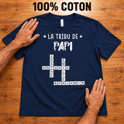 Mots Croisés™ - T-shirt personnalisé "La Tribu De Papou"