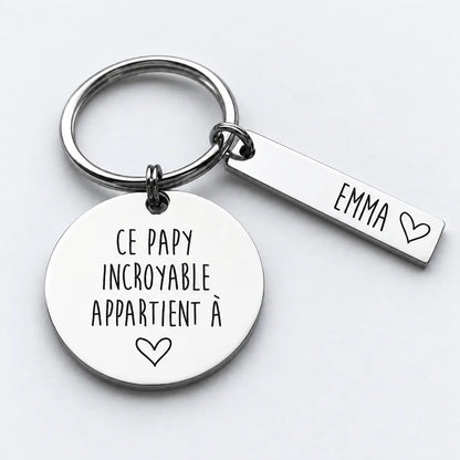 Le Porte-Bonheur de Papy™ - Porte-clés personnalisé