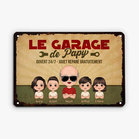 Le Garage de Papy™ - Plaque décorative personnalisée