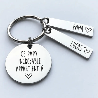 Le Porte-Bonheur de Papy™ - Porte-clés personnalisé