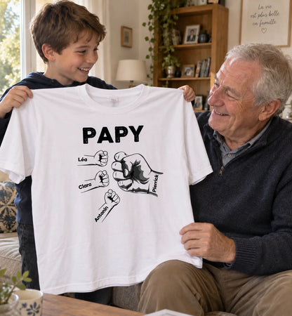 Papy & Nous™ - T-shirt Personnalisé Pour Papy