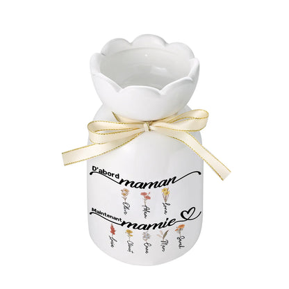 D’abord Maman™ -  Vase familial personnalisé en céramique