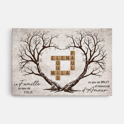 L’Arbre Familial™ – Toile mots croisés à prénoms personnalisés