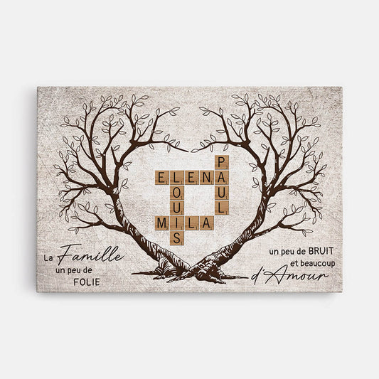 L’Arbre Familial™ – Toile mots croisés à prénoms personnalisés