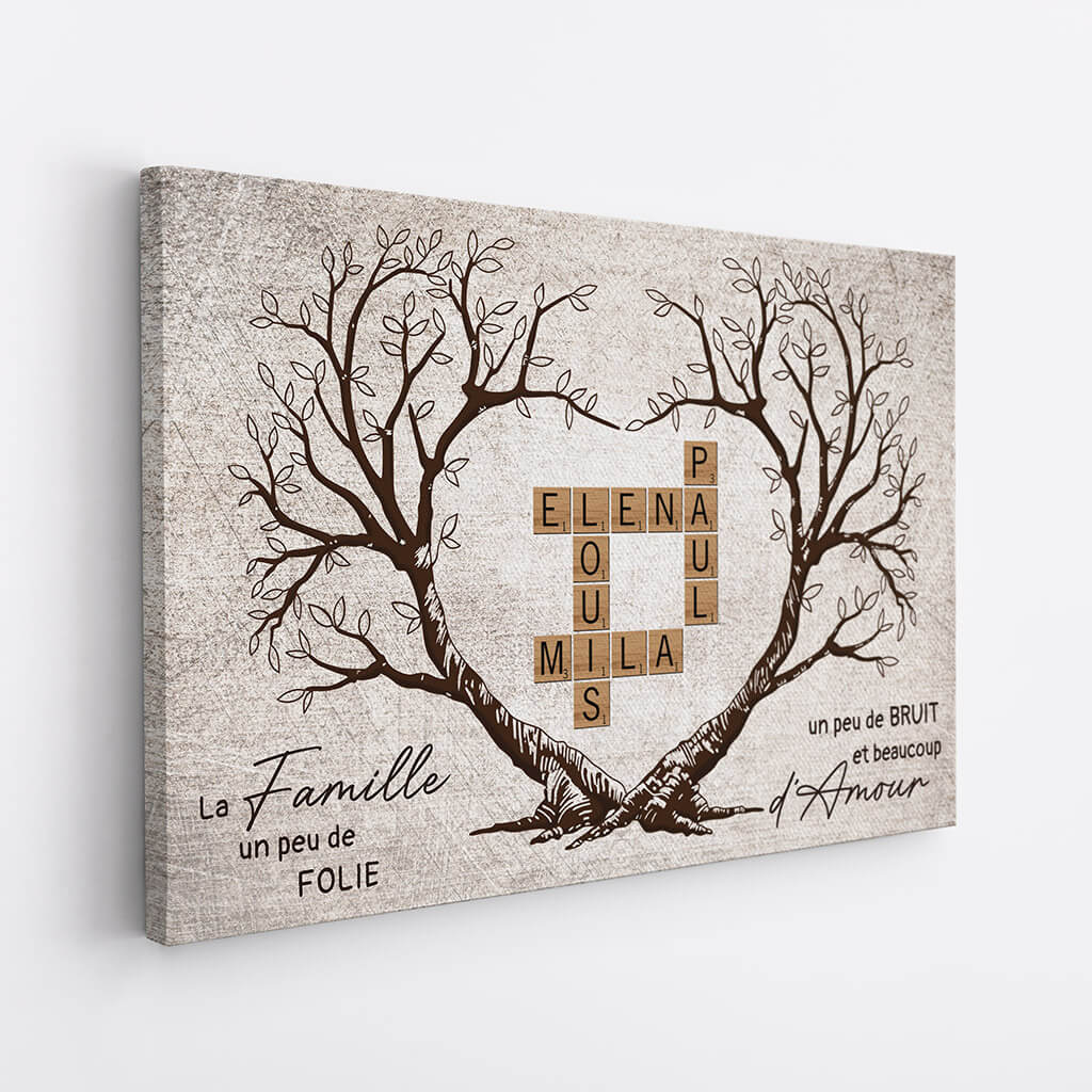 L’Arbre Familial™ – Toile mots croisés à prénoms personnalisés