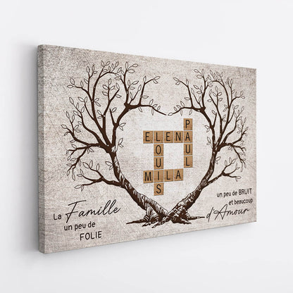 L’Arbre Familial™ – Toile mots croisés à prénoms personnalisés