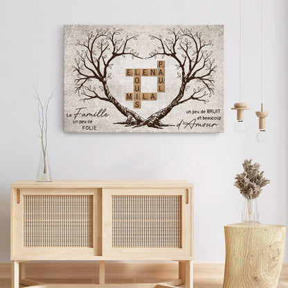 L’Arbre Familial™ – Toile mots croisés à prénoms personnalisés