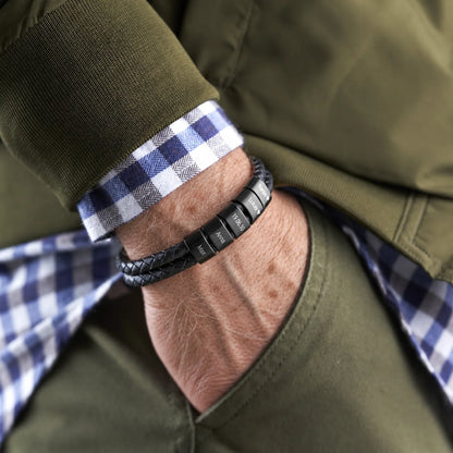 Héritage™ – Bracelet en cuir personnalisé pour papy