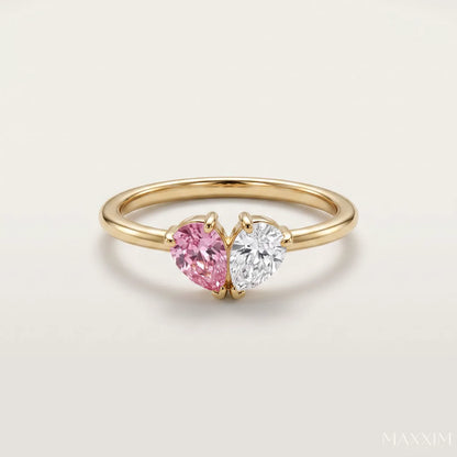 Inséparables™ - Bague deux pierres de naissance