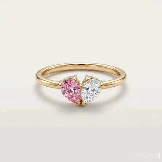 Inséparables™ - Bague deux pierres de naissance