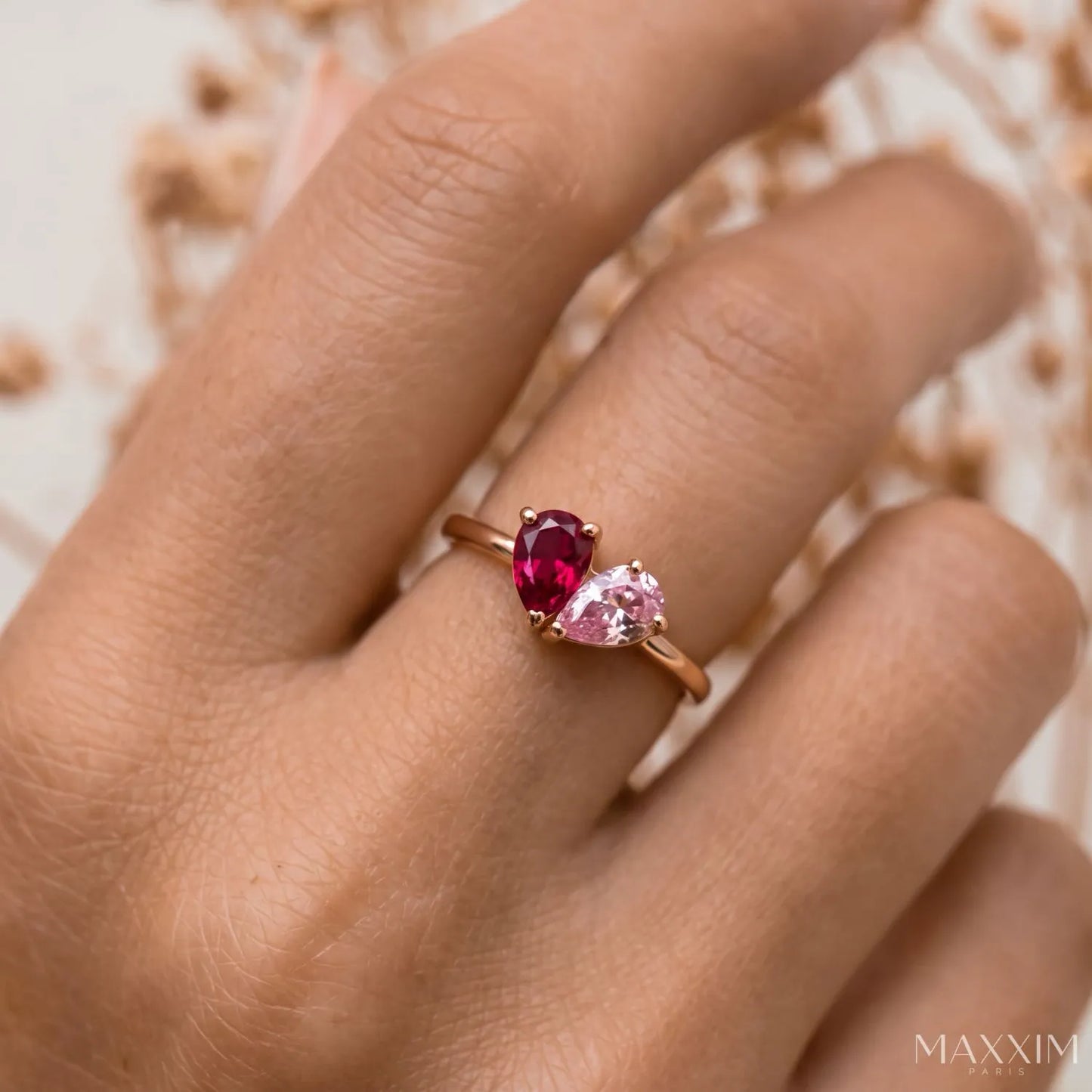 Inséparables™ - Bague deux pierres de naissance