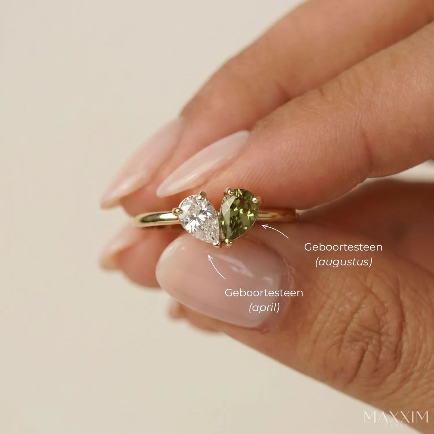 Inséparables™ - Bague deux pierres de naissance