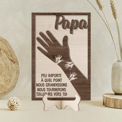 Liés à toi™ - Cadre En Bois Personnalisé Papa