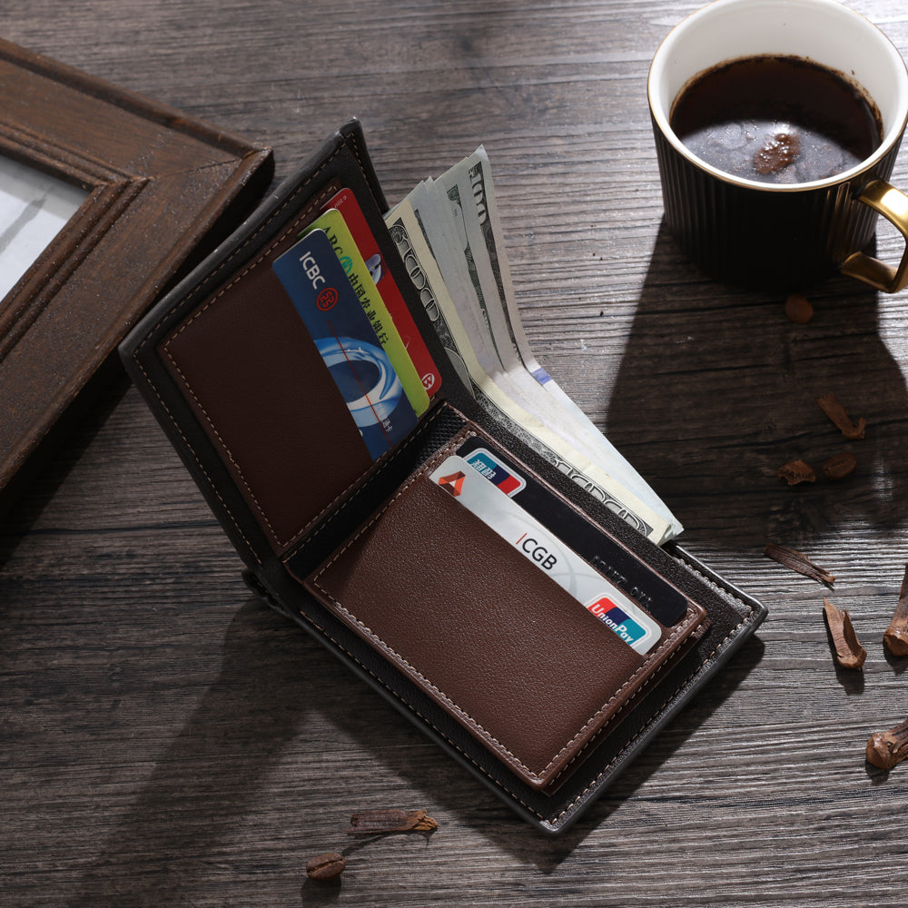Papa d’Amour™ – Portefeuille en cuir personnalisé pour papa