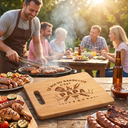 Roi du Barbecue™ - Planche à barbecue fête des pères