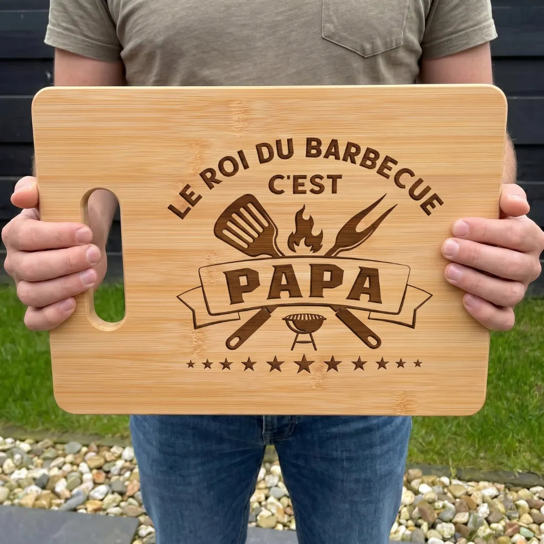 Roi du Barbecue™ - Planche à barbecue fête des pères