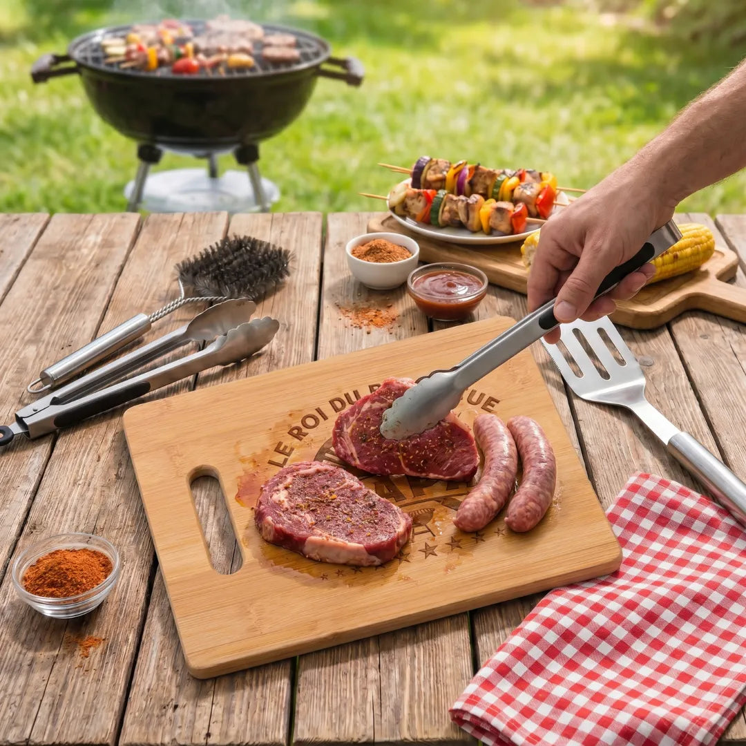 Roi du Barbecue™ - Planche à barbecue fête des pères