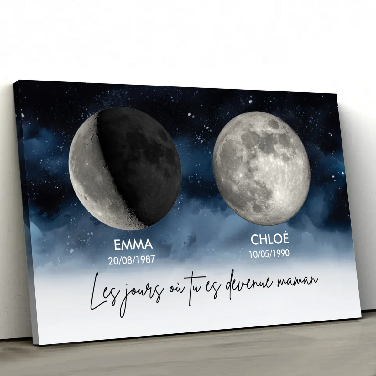 Lunes de Vie™ - Toile personnalisée avec lunes de naissance