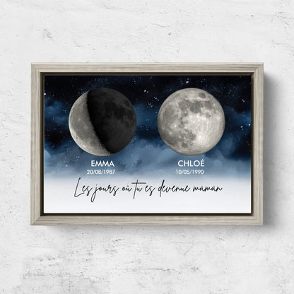 Lunes de Vie™ - Toile personnalisée avec lunes de naissance