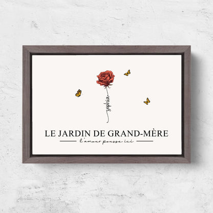 Toile personnalisée "Le jardin de grand-mère”