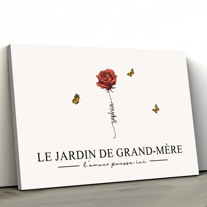 Toile personnalisée "Le jardin de grand-mère”
