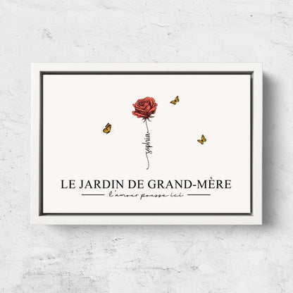 Toile personnalisée "Le jardin de grand-mère”