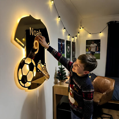 LumiGoal™ - Maillot Miroir LED Personnalisé