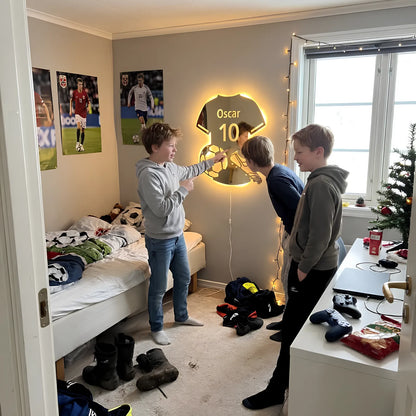 LumiGoal™ - Maillot Miroir LED Personnalisé