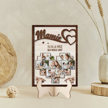 Cœur de Famille™ - Cadre photos personnalisées en bois