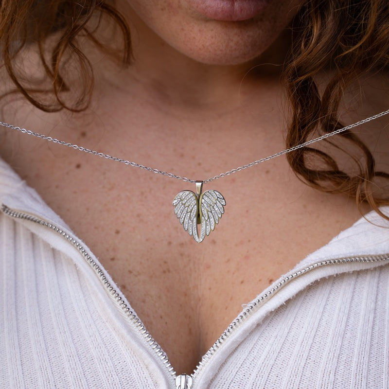 Angel™ - Collier petit ange avec gravure personnalisée