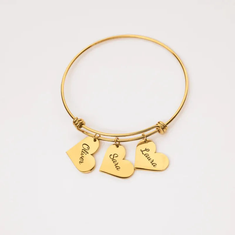 Liens du Cœur™ – Bracelet avec cœurs personnalisés