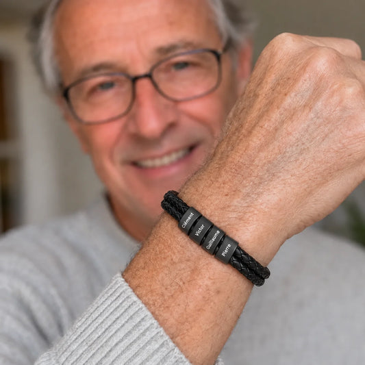 Héritage™ – Bracelet en cuir personnalisé pour papy