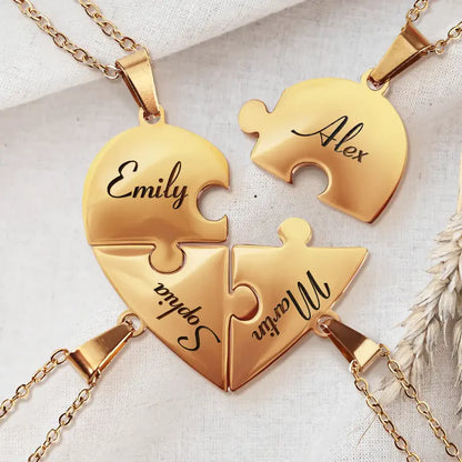 Liaison™ - Collier puzzle famille personnalisé
