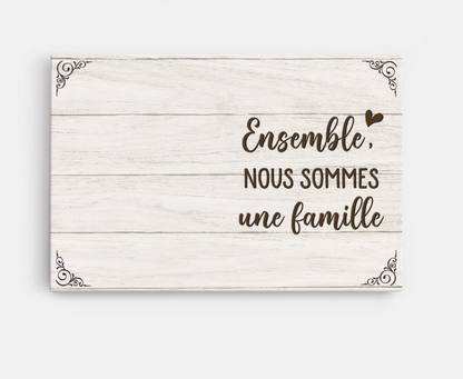 Famille en Lettres™ – Toile mot croisé famille personnalisée