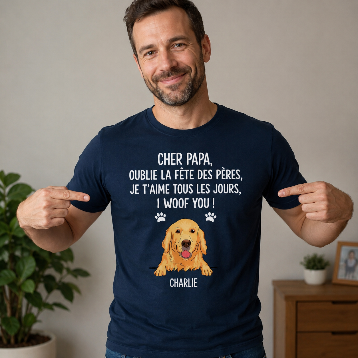 Woof You™ - T-shirt personnalisé en coton