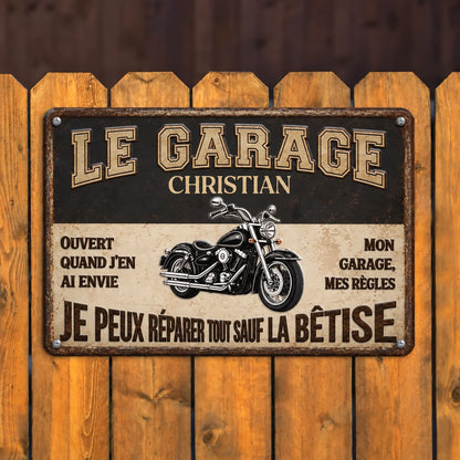Mon Garage™ - Plaque De Garage Personnalisée Papy