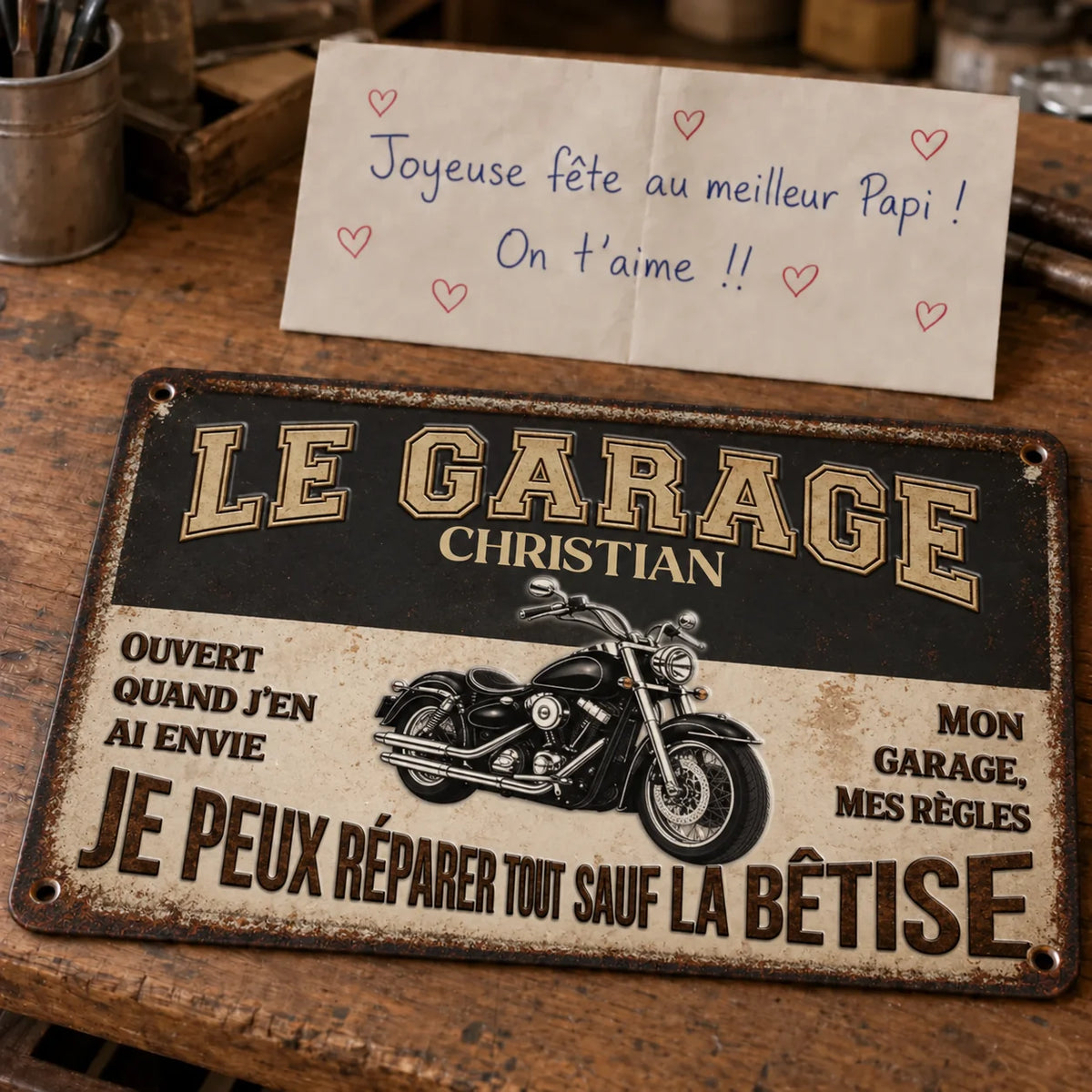 Mon Garage™ - Plaque De Garage Personnalisée Papy