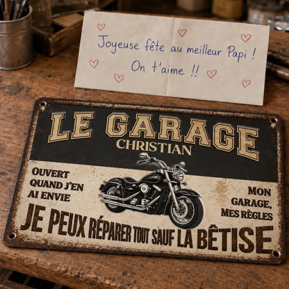 Mon Garage™ - Plaque De Garage Personnalisée Papy