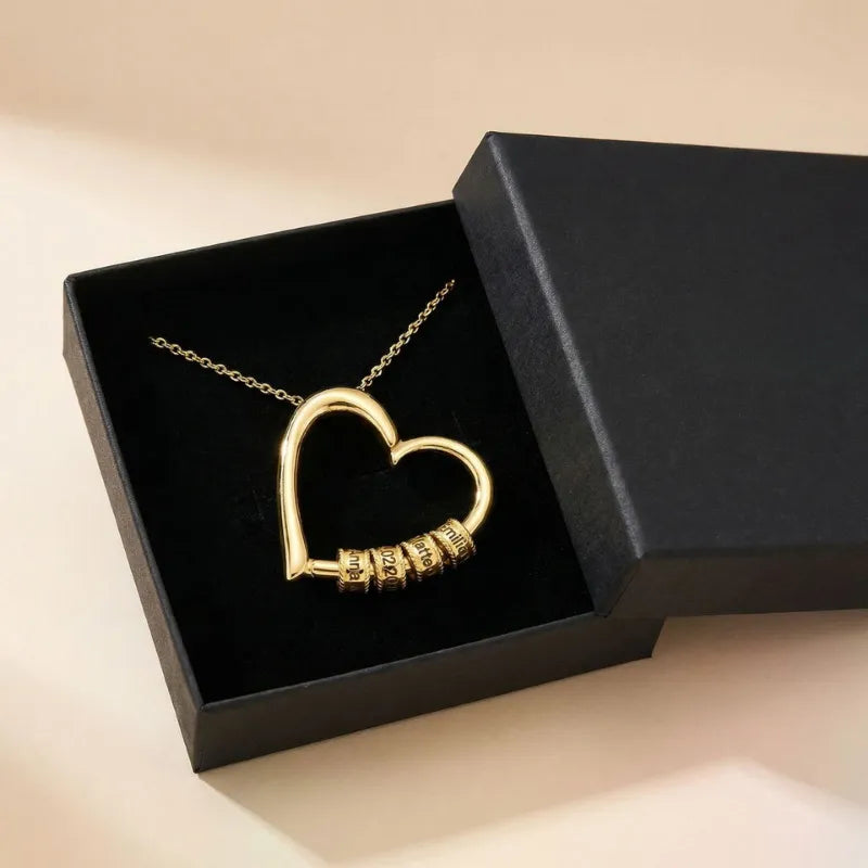 Cœur de Maman™ - Collier Cœur Prénoms Personnalisés