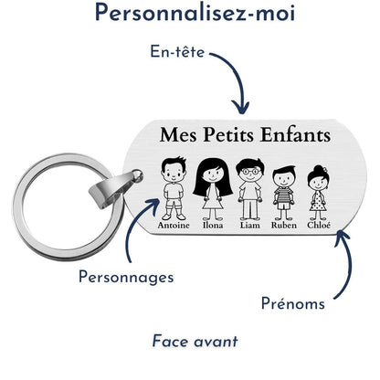 Mes Petits Enfants™ - Porte-clé famille personnalisé