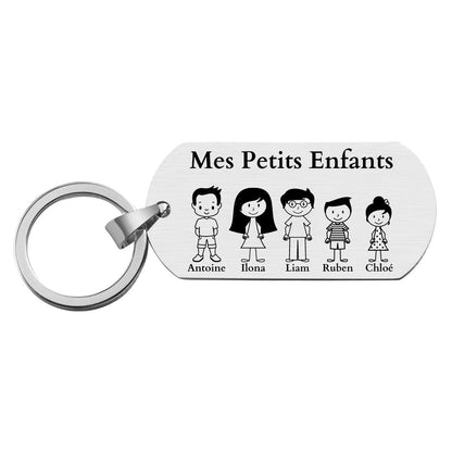Mes Petits Enfants™ - Porte-clé famille personnalisé